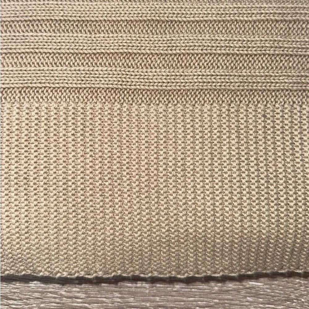 Peacock Alley Tan Beige Cotton Throw Blanket 60 x 70‎